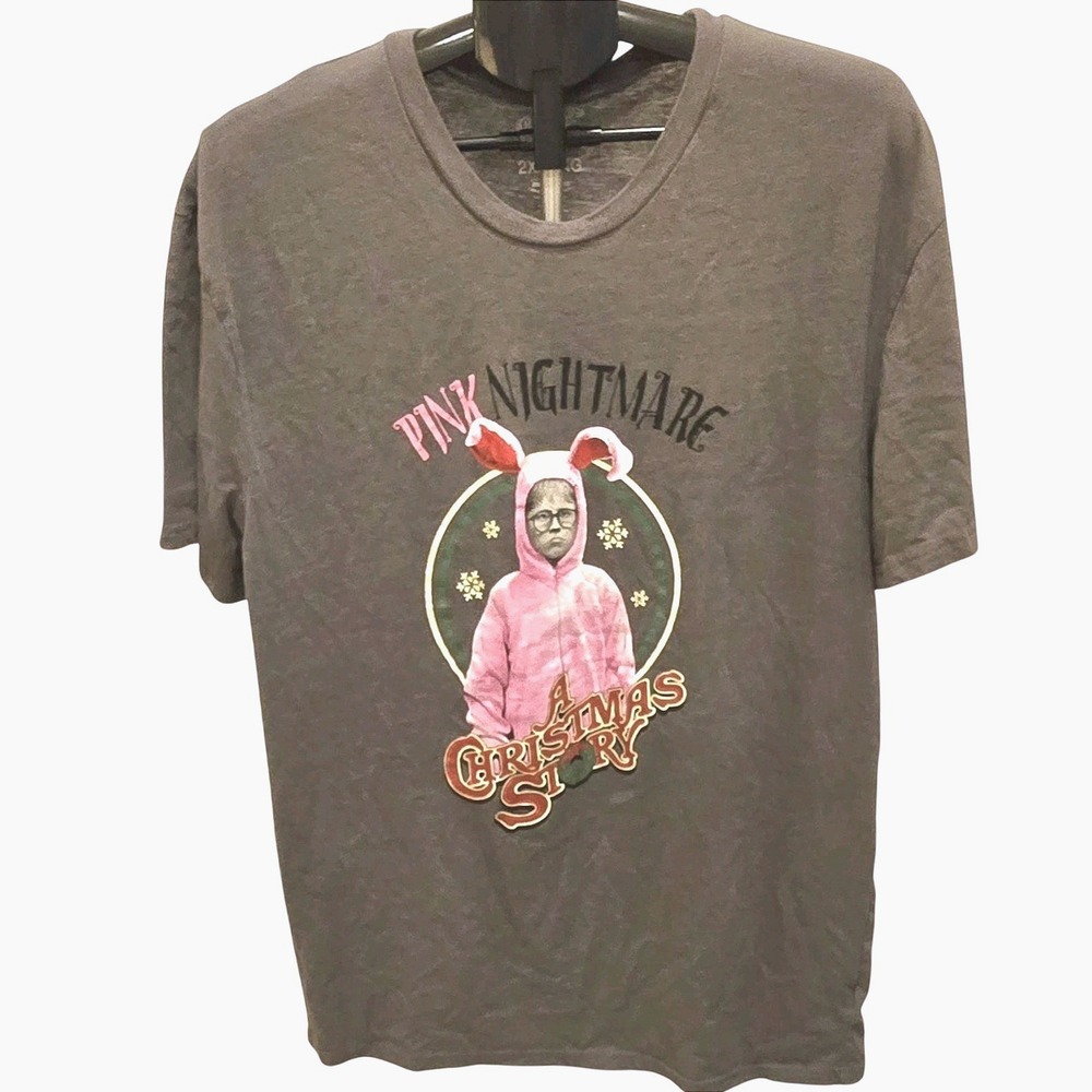A Christmas Story‎ Pink Nightmare T-Shirt Size 2XL Pink Rabbit/Bunny